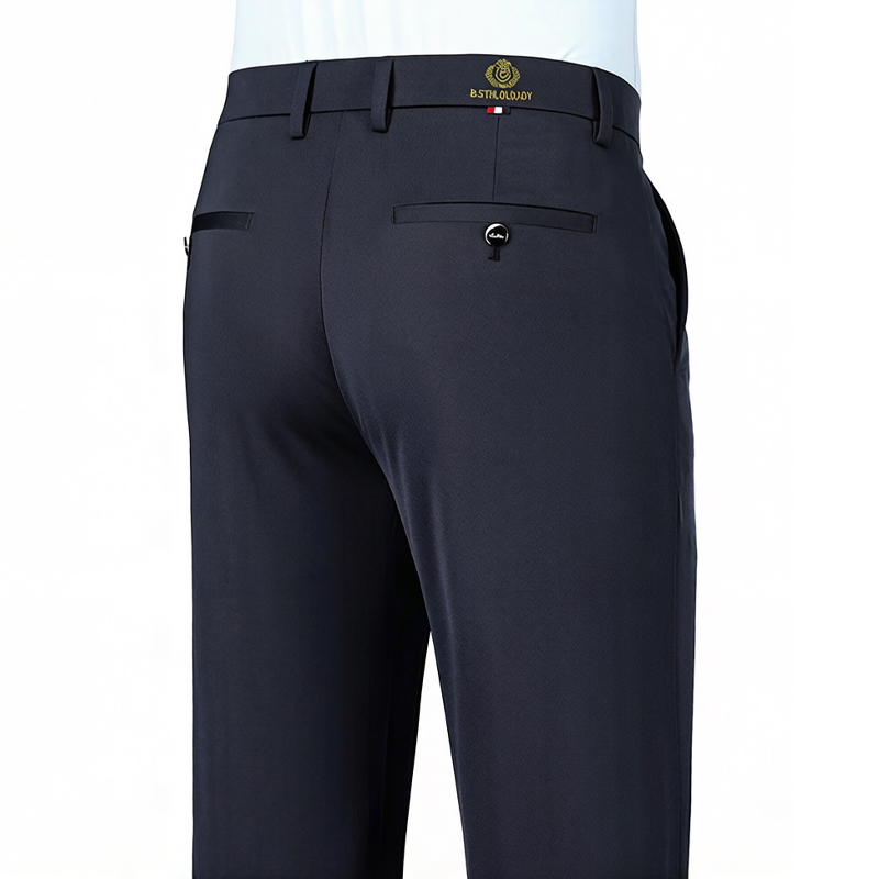 Embroidery Job - 2026 Fashion Men's Stretch Pants Flat