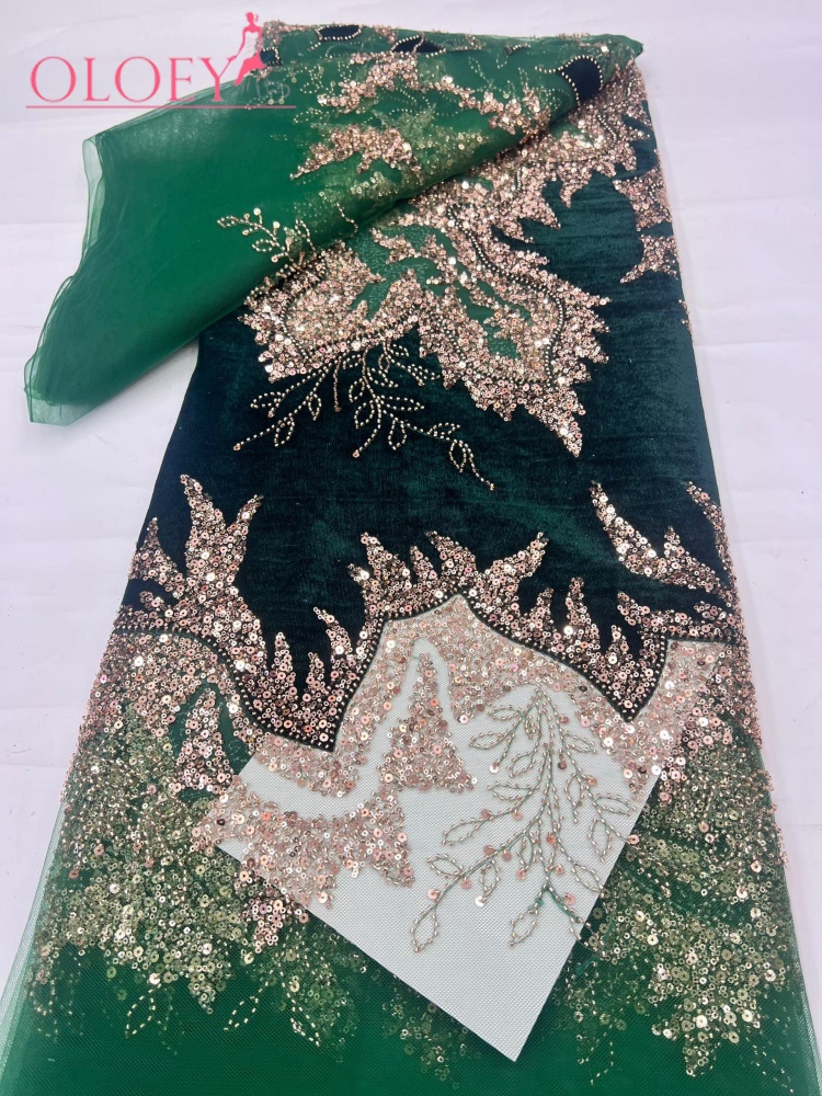 Velvet Fabric Embroidery - Latest African Velvet Lace Fabric Nigerian