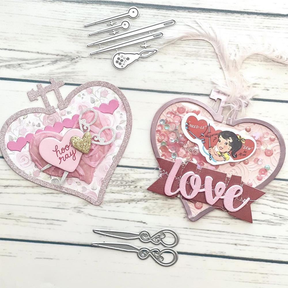 Embroidery Ring - KSCRAFT Heart Embroidery Hoop Metal Cutting