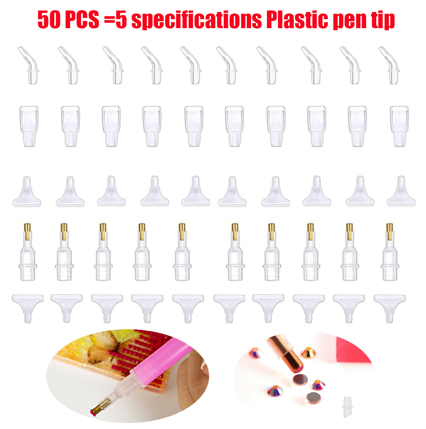 Embroidery Needle Pen - 50 Pcs Diamond Painting Art Drill