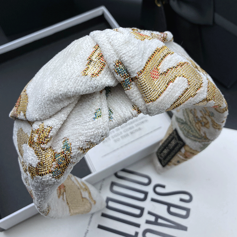 Embroidery Ring - Fashionable Embroidery Hairpin Hoop Women's High