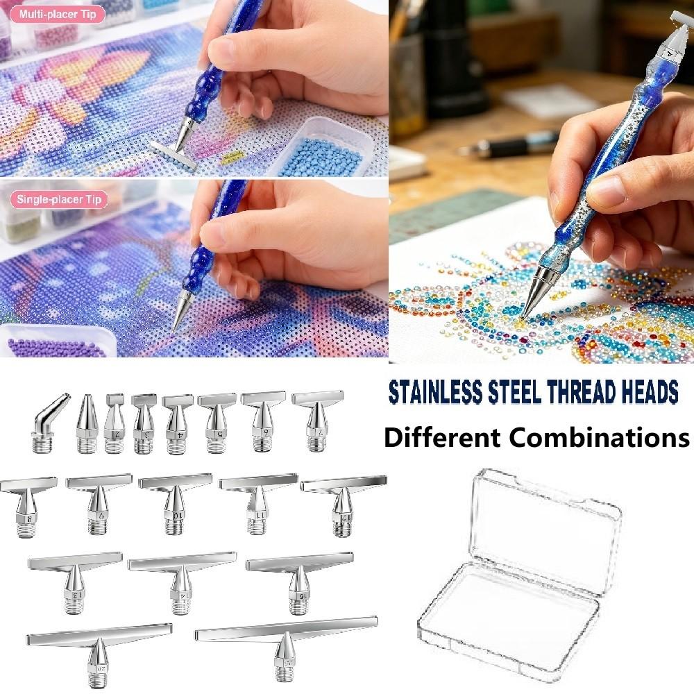Embroidery Needle Pen - DIY High-Quality Stainless Steel Threaded Diamond