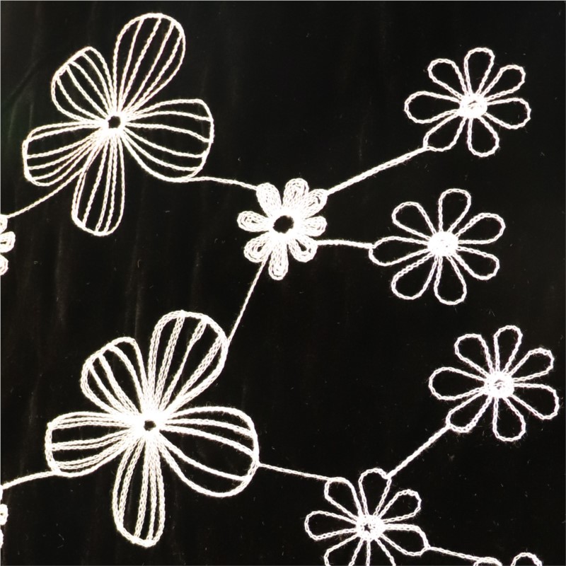The fabric of sleeping dress e - огляд і ціна Velvet Fabric Embroidery