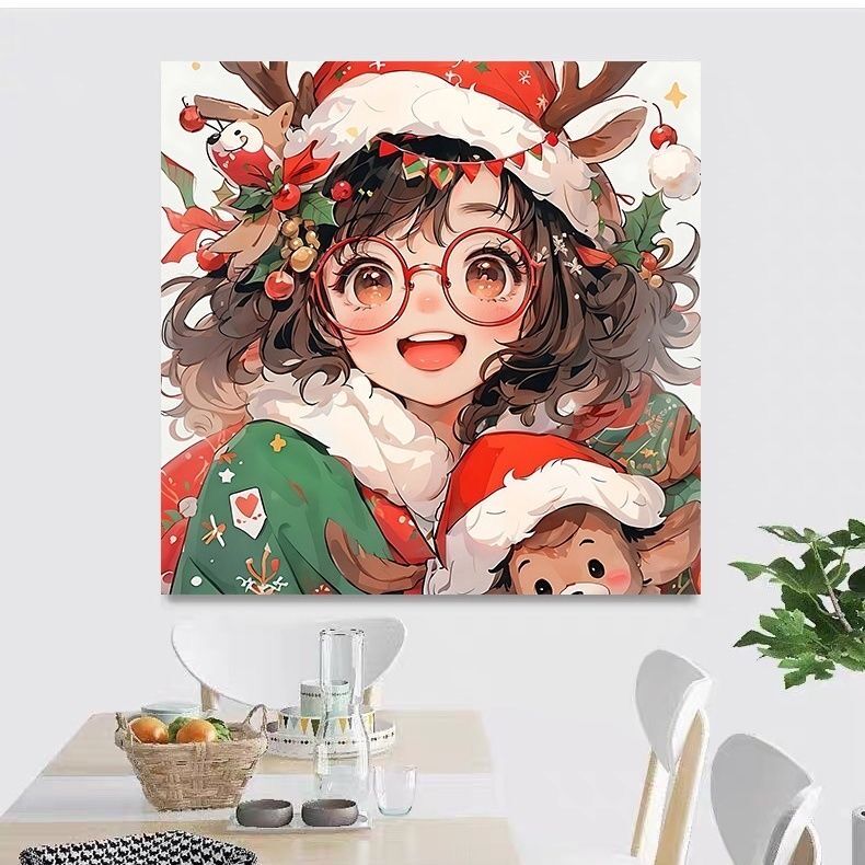 9ct 60x60cm Christmas Girl Emb - огляд і ціна Embroidery Job