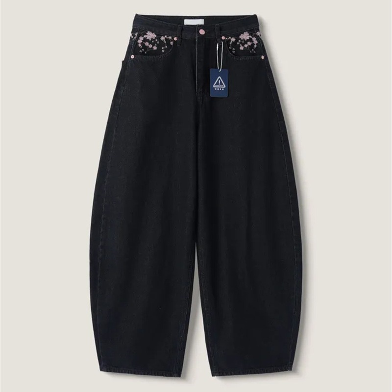 Sakura Embroidery Loose Scythe - огляд і ціна Embroidery Jeans Sakura