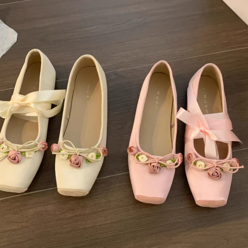 Women Flats Bow Marie Janes Sh - огляд і ціна Embroidery Lace