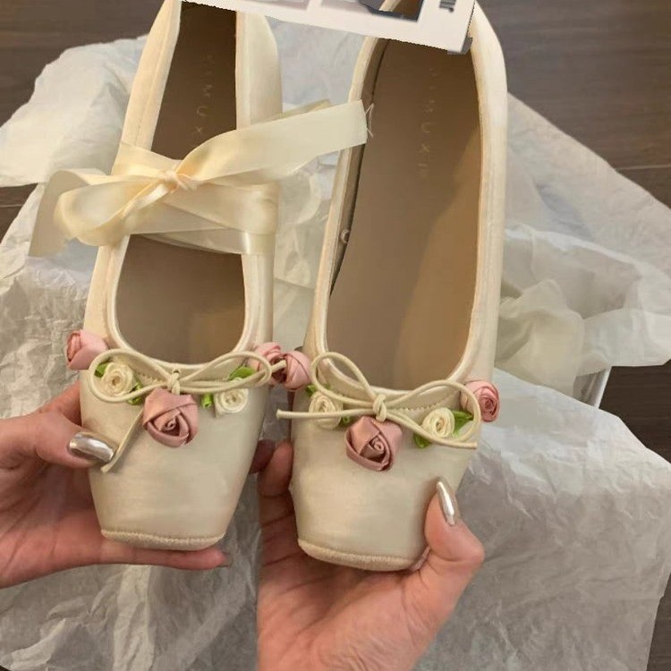 Women Flats Bow Marie Janes Sh - огляд і ціна Embroidery Lace