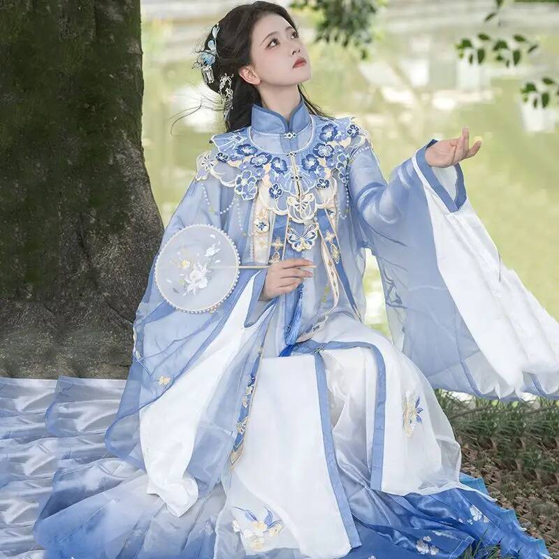 Bimonthly[Lan Jin Luo]New Hanf - огляд і ціна Embroidery Shirt