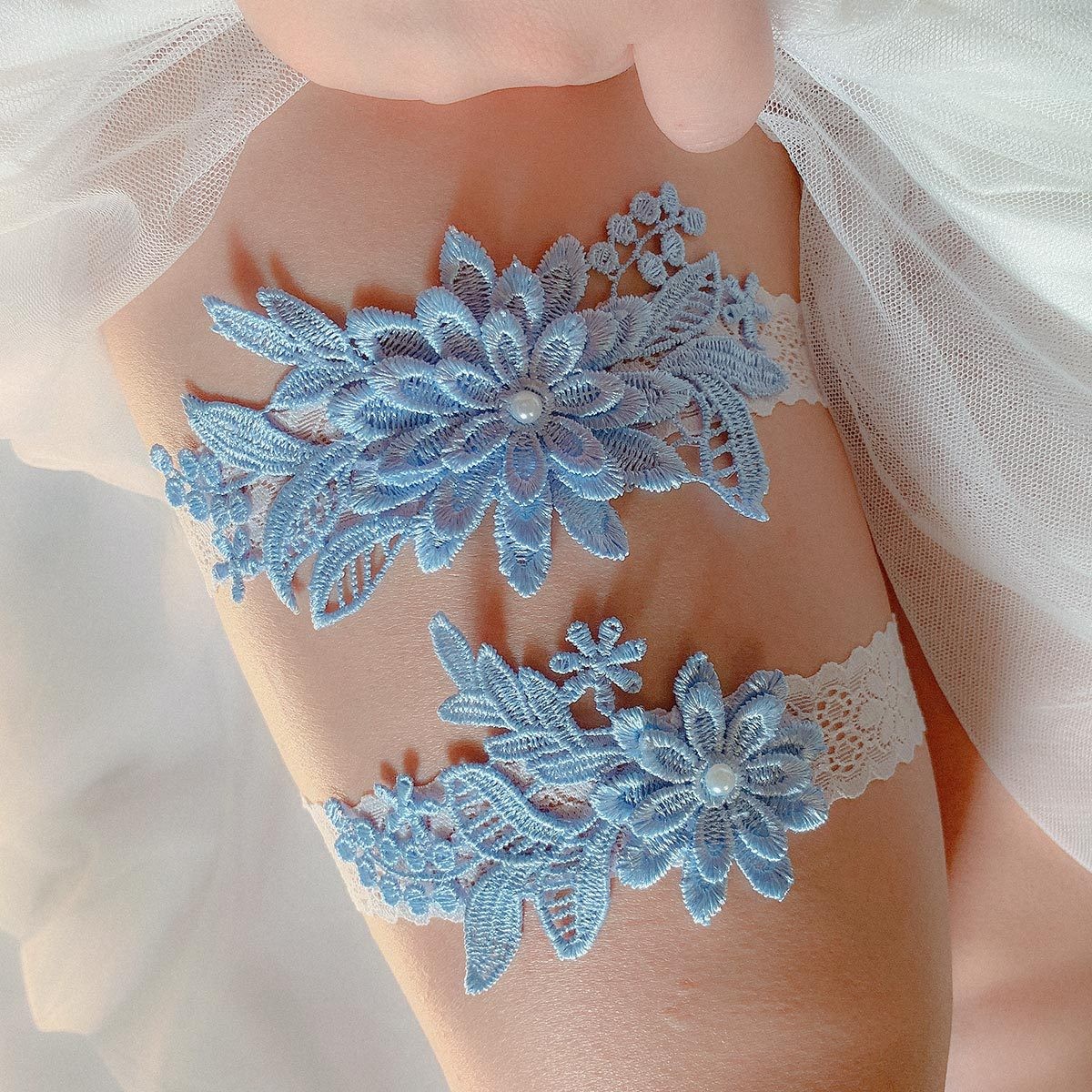 2pcs Bridal Wedding Garter Nav - огляд і ціна Embroidery Ring