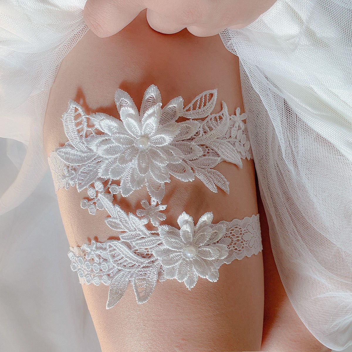 2pcs Bridal Wedding Garter Nav - огляд і ціна Embroidery Ring