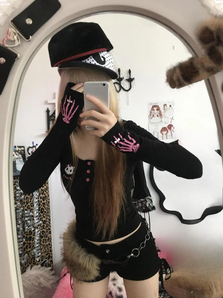 Y2K Vintage Cartoon Print T-Sh - огляд і ціна Embroidery Shirt