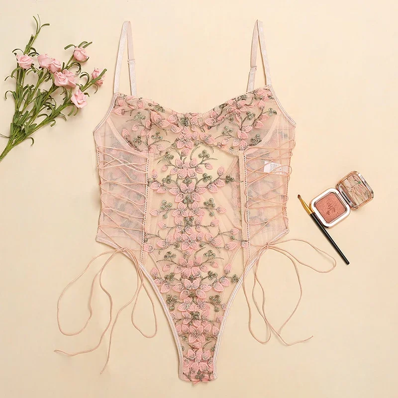 Women Sexy Lingerie Bodysuit F - огляд і ціна Embroidery Lace