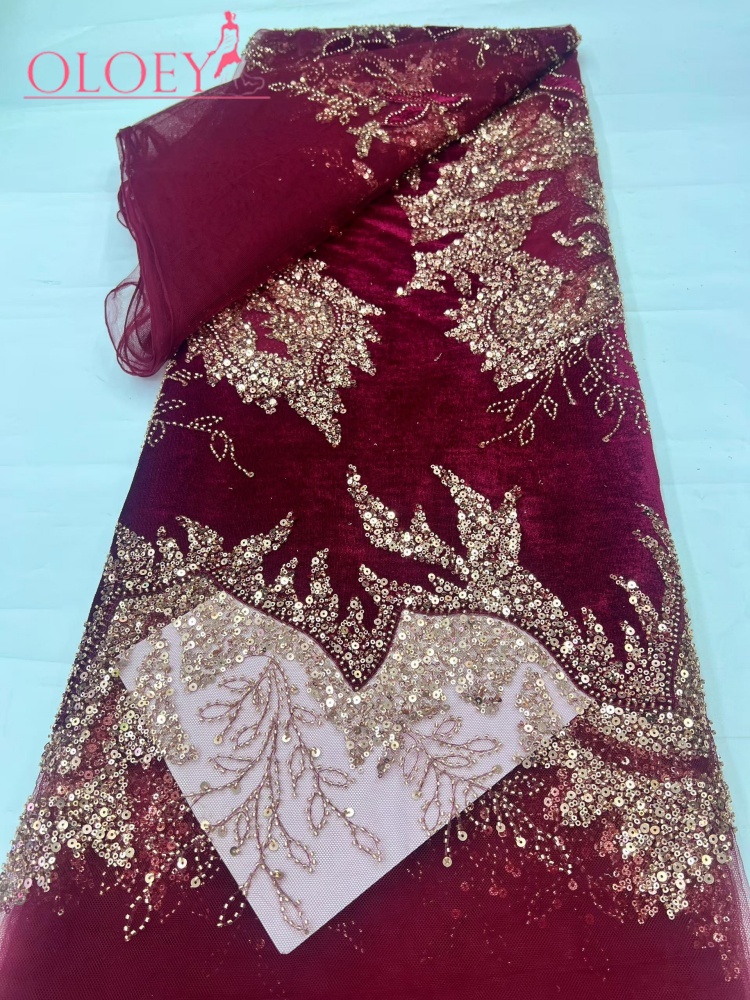 Latest African Velvet Lace Fab - огляд і ціна Velvet Fabric Embroidery