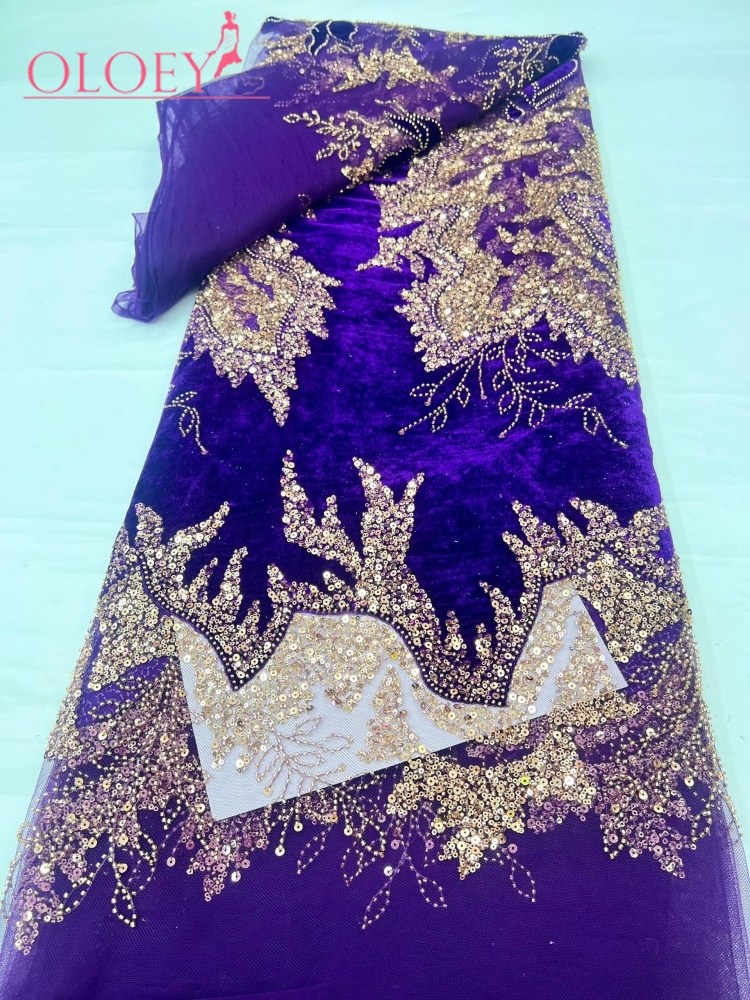 Latest African Velvet Lace Fab - огляд і ціна Velvet Fabric Embroidery