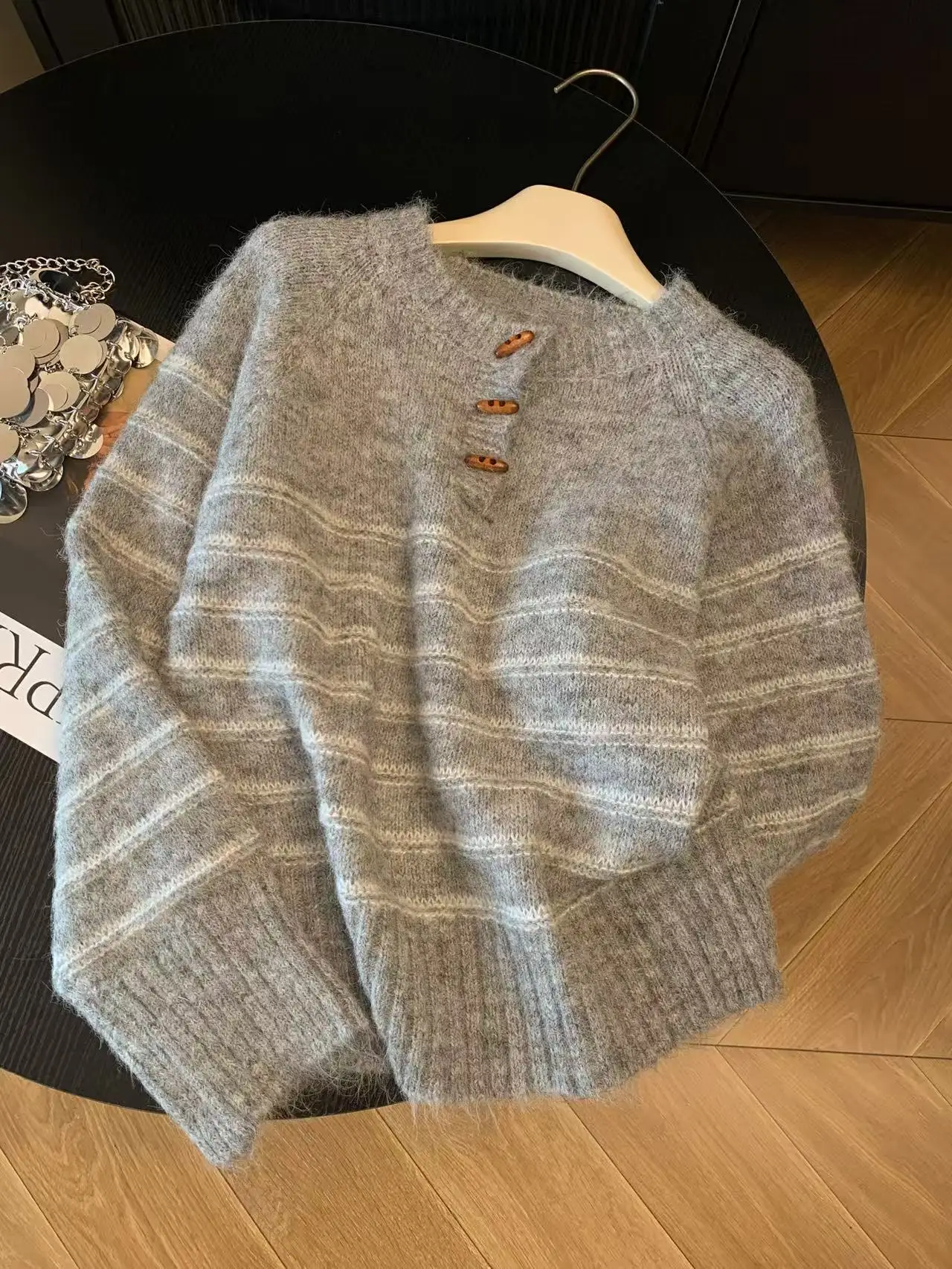 Autumn Winter Women's Striped  - огляд і ціна Embroidery Shirt