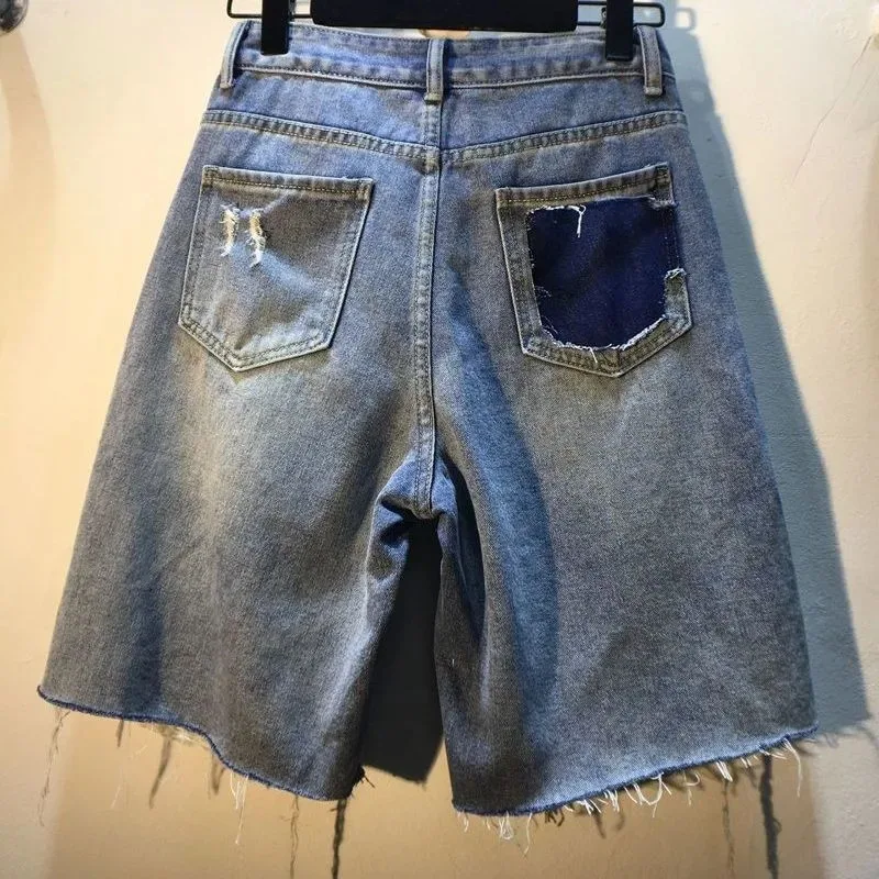 2025 Summer Short Pants High W - огляд і ціна Embroidery Jeans Sakura