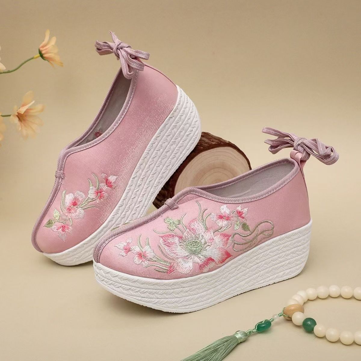 Woman Ethnic Style Wedges Embr - огляд і ціна Embroidery Lace