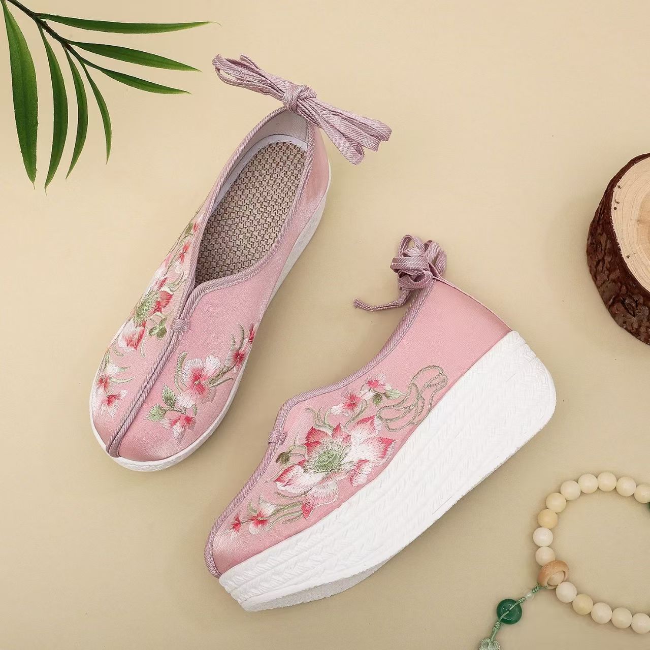 Woman Ethnic Style Wedges Embr - огляд і ціна Embroidery Lace