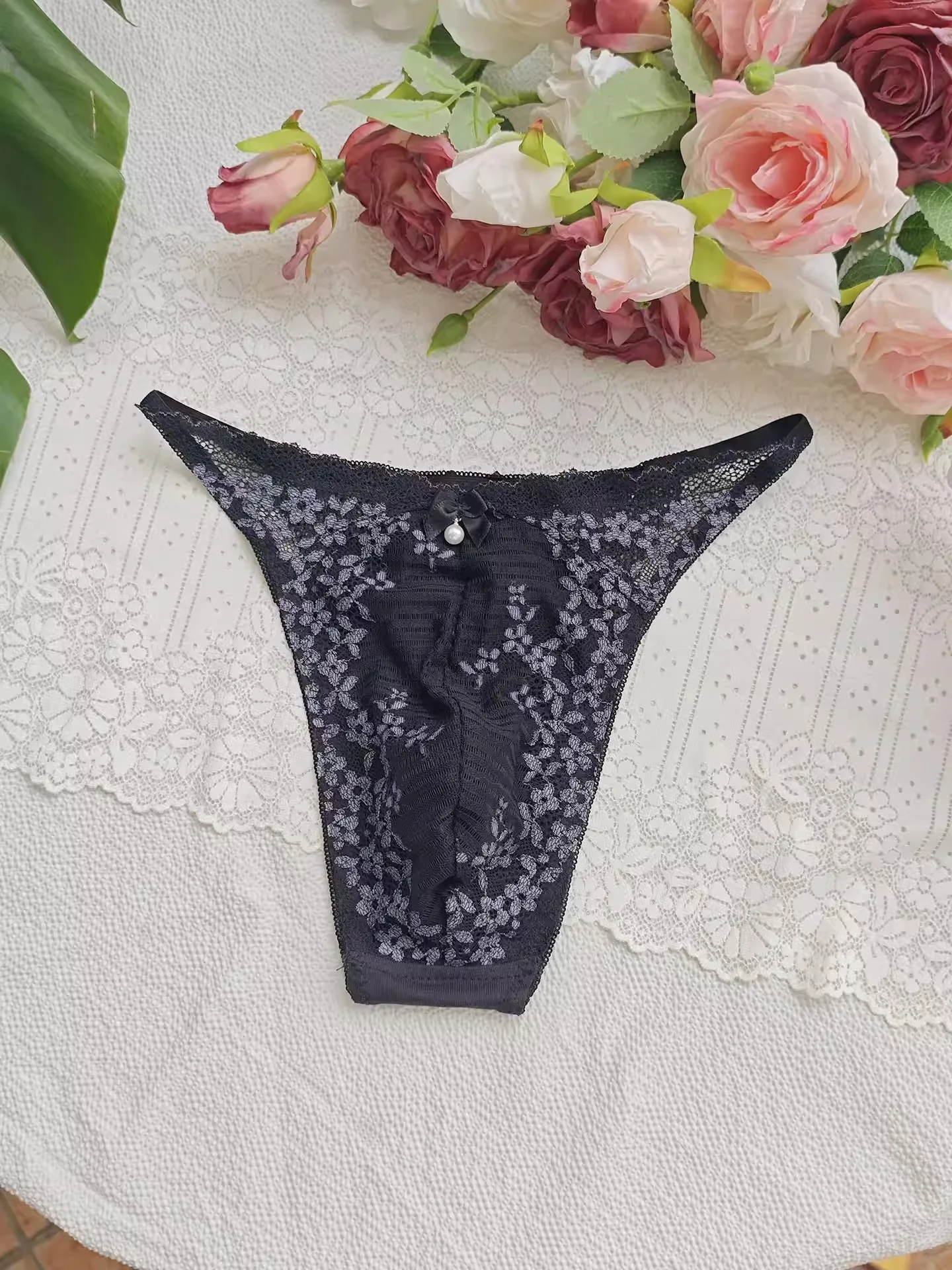 Black Lace Man's T-brief Embro - огляд і ціна Embroidery Lace