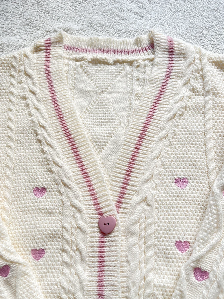 Lover Cardigan with Pink Heart - огляд і ціна Embroidery Lovers