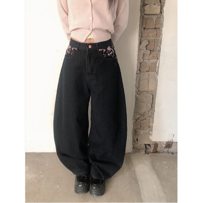 Spring 2026 High Waist Sakura  - огляд і ціна Embroidery Jeans Sakura