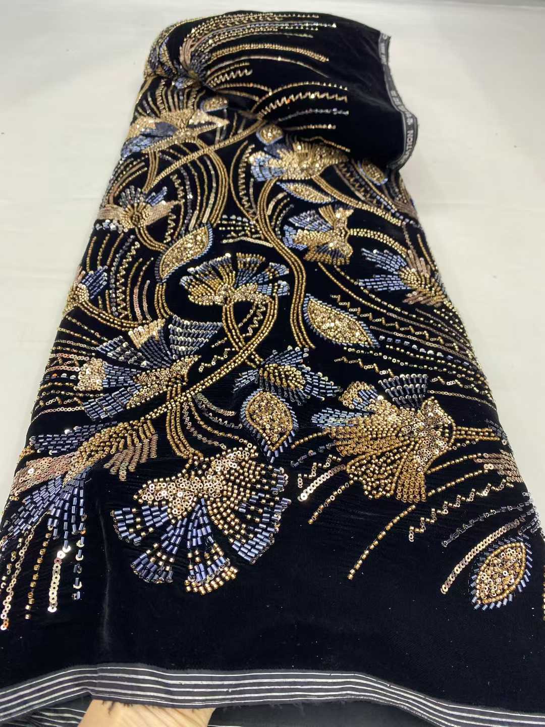 2026 New Arrival African velve - огляд і ціна Velvet Fabric Embroidery
