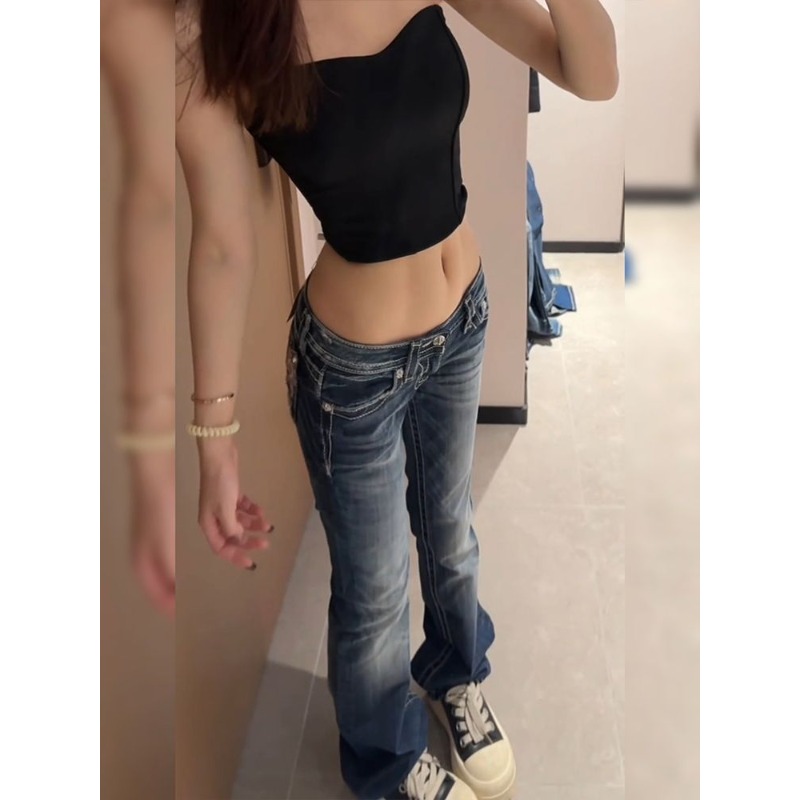 Women's Y2K Gothic Embroidery  - огляд і ціна Embroidery Jeans Sakura