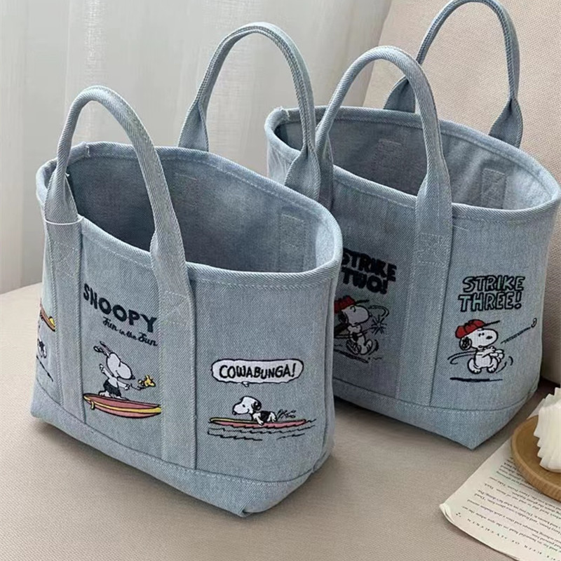 New Snoopy Comic Denim Tote, L - огляд і ціна Embroidery Job