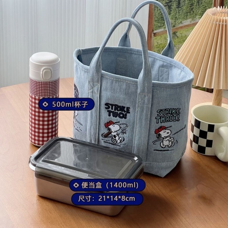 New Snoopy Comic Denim Tote, L - огляд і ціна Embroidery Job