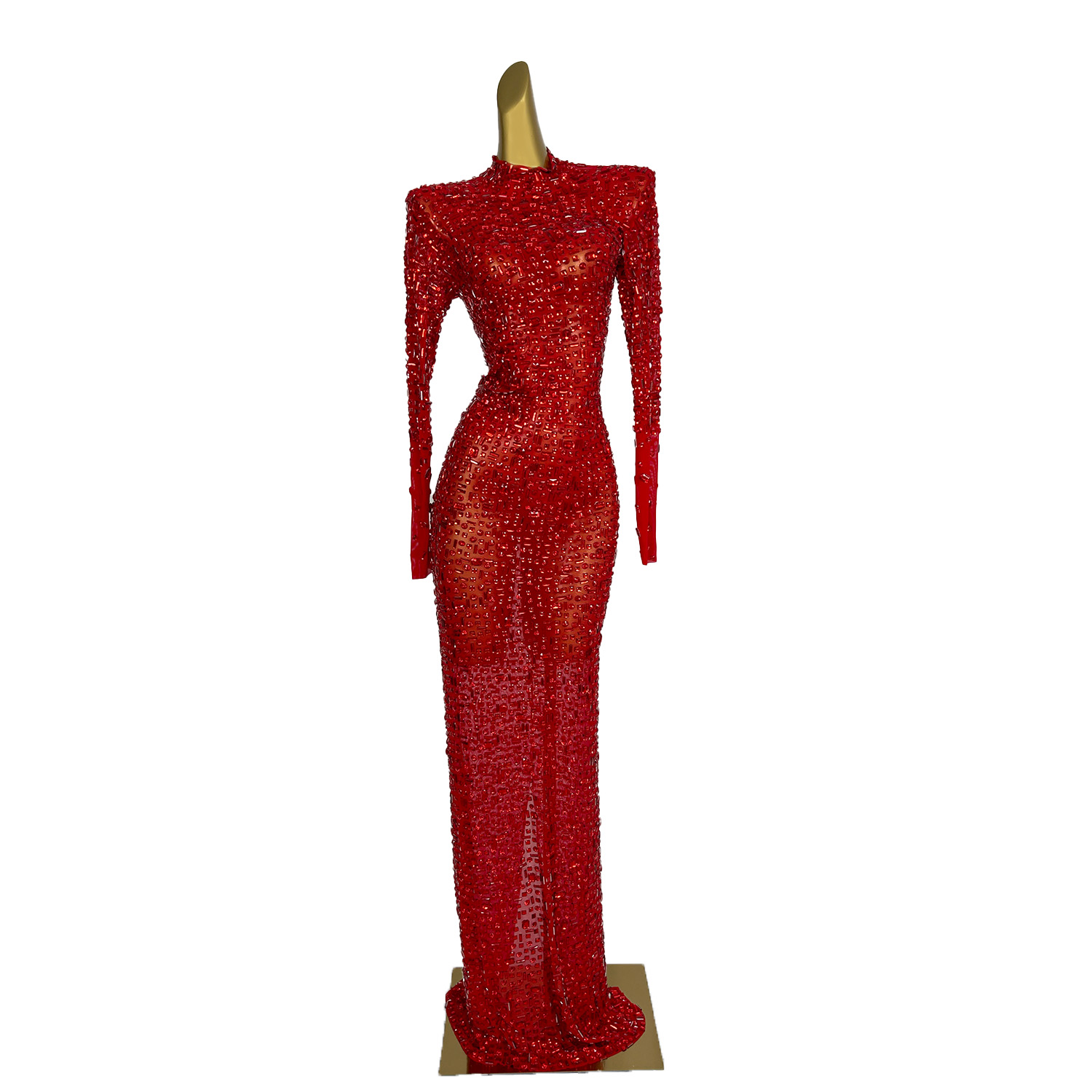 Red Diamonds Dress See Through - огляд і ціна Embroidery Abaya
