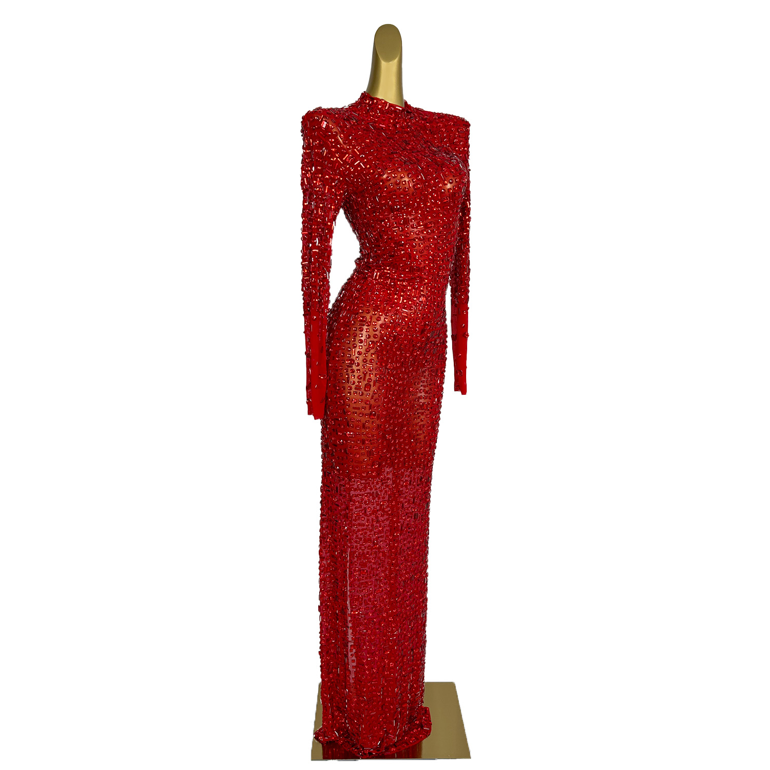 Red Diamonds Dress See Through - огляд і ціна Embroidery Abaya