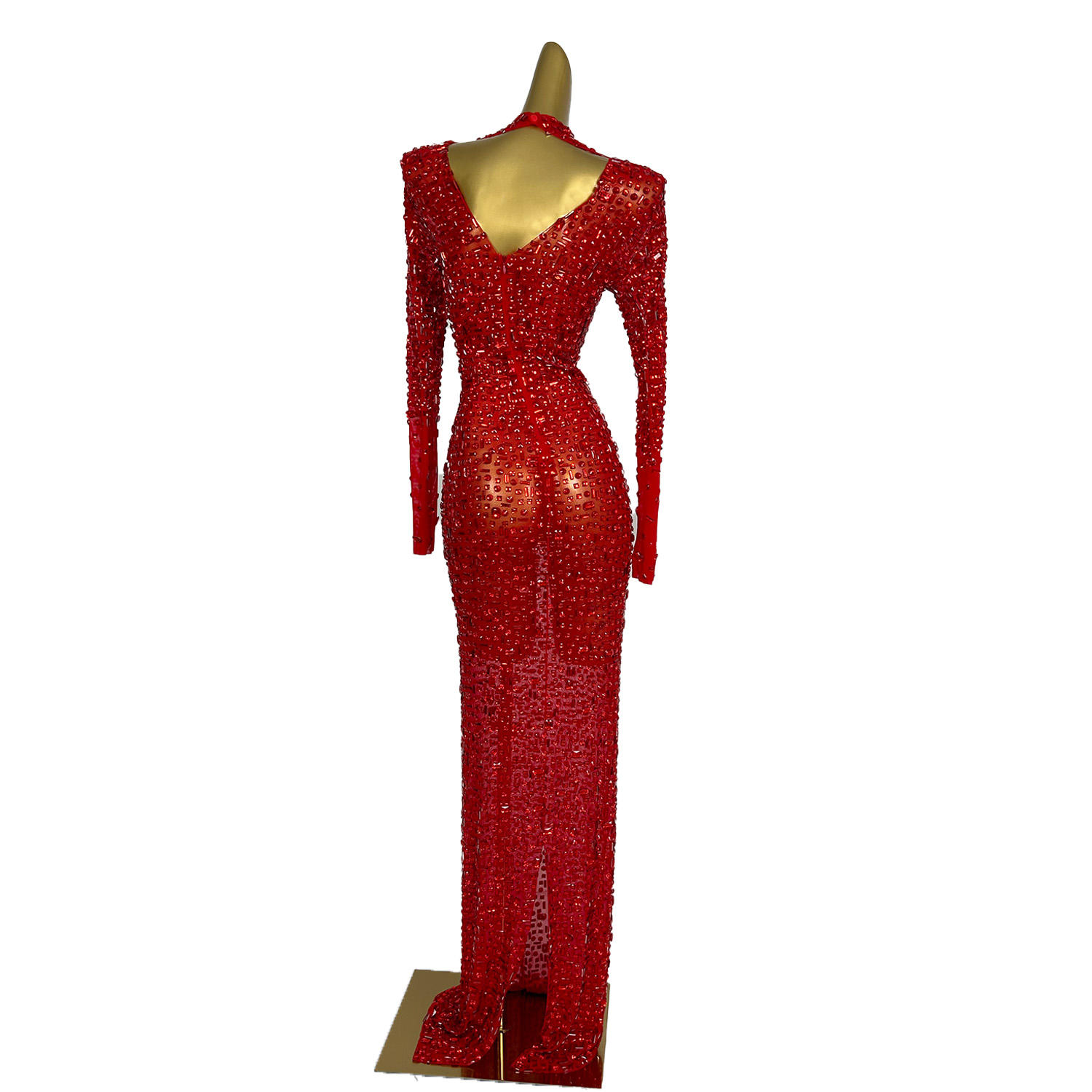 Red Diamonds Dress See Through - огляд і ціна Embroidery Abaya