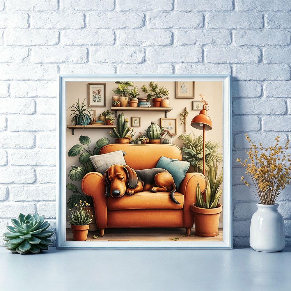 HUACAN Cross Stitch Kit Dog An - огляд і ціна Embroidery Job