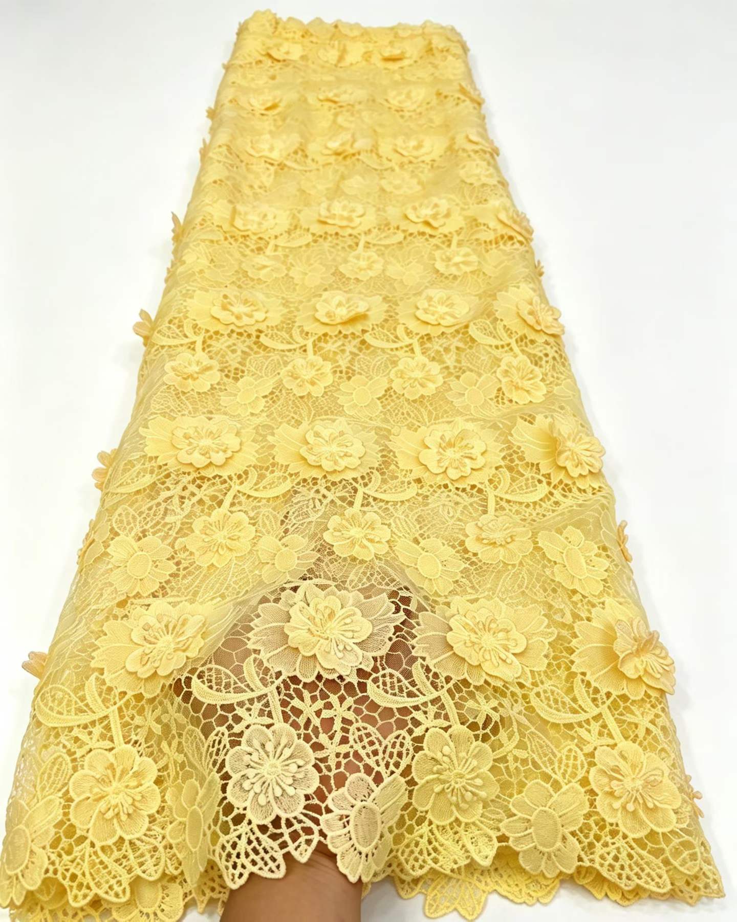 3D Embroidered Guipure Cupion  - огляд і ціна Embroidery Abaya
