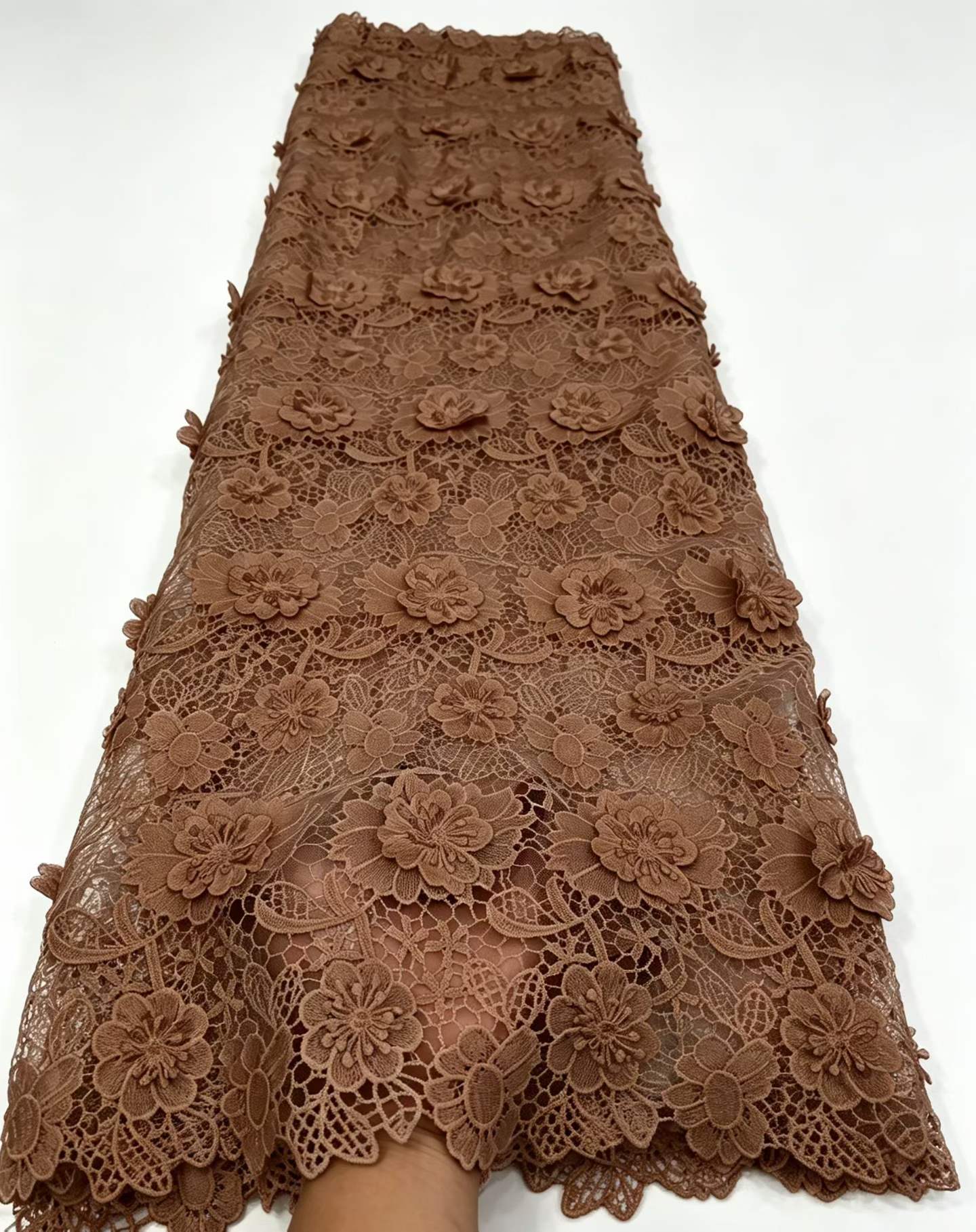 3D Embroidered Guipure Cupion  - огляд і ціна Embroidery Abaya