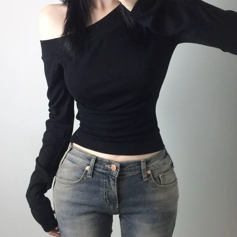 Y2K Vintage Pleated Button T-S - огляд і ціна Embroidery Shirt