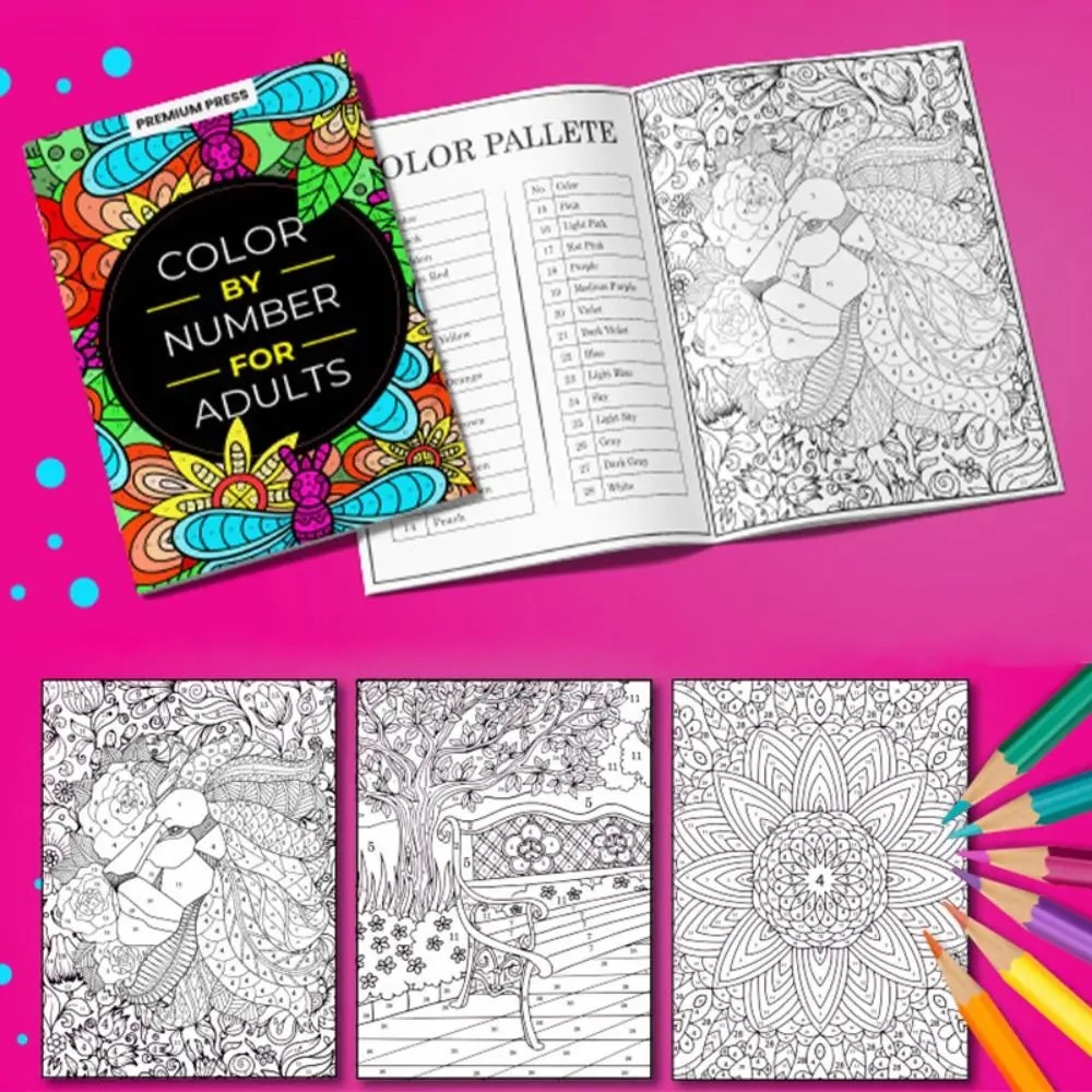 80 Pages Color By Number for A - огляд і ціна Embroidery Translate