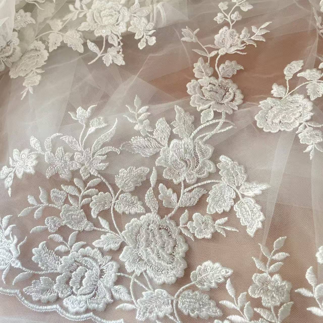 French Embroidered Lace Fabric - огляд і ціна Embroidery Abaya
