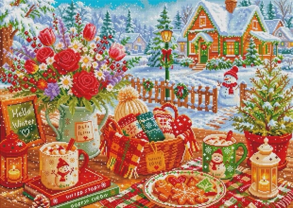 9CT 14ct Winter Printed Kits C - огляд і ціна Embroidery Job