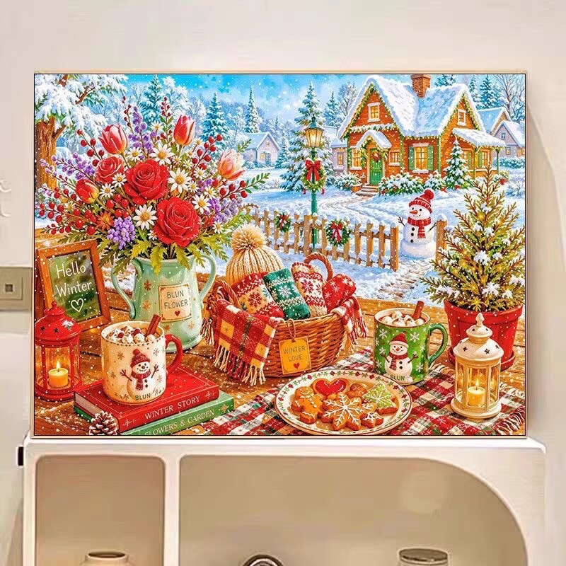 9CT 14ct Winter Printed Kits C - огляд і ціна Embroidery Job