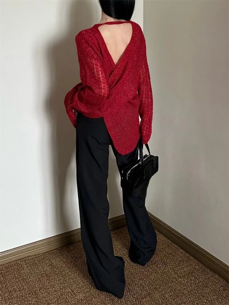 Y2K See-Through Knitted Women' - огляд і ціна Embroidery Shirt