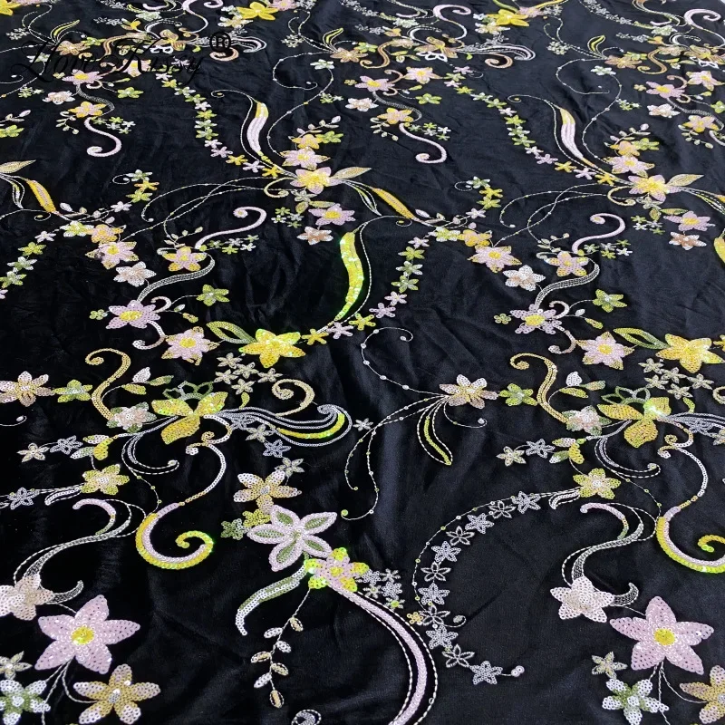 New Autumn And Winter Black Ve - огляд і ціна Velvet Fabric Embroidery