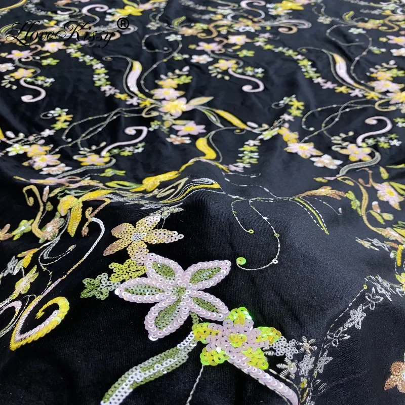 New Autumn And Winter Black Ve - огляд і ціна Velvet Fabric Embroidery